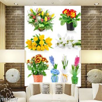 Tranh các loại hoa đẹp 15819NT