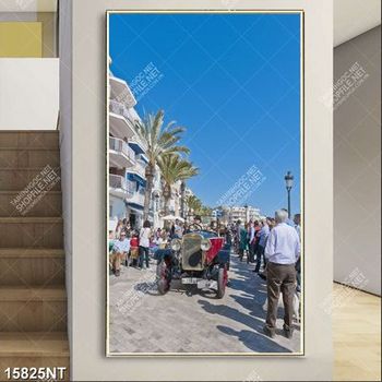 Tranh đường phố đông đúc