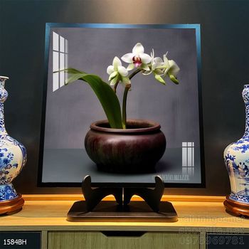 Tranh bình hoa đẹp trang trí tường