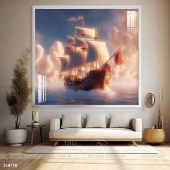 Tranh thuận buồm xuôi gió treo tường