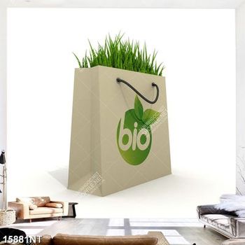 Tranh túi đựng cỏ xanh