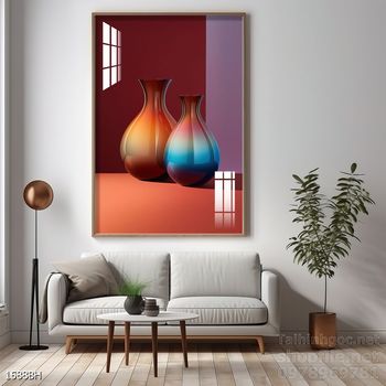 Tranh bình hoa độc đáo trang trí phòng khách