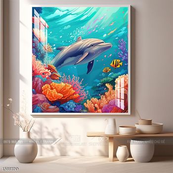 Tranh cá heo đại dương