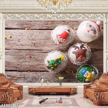 Tranh bánh cupcake noel