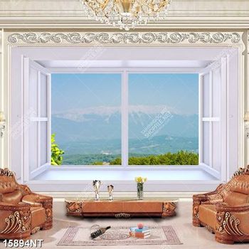 Tranh nhìn ra phong cảnh núi rừng