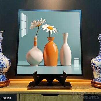 Mẫu tranh bình hoa đẹp hiện đại trang trí tường nhà