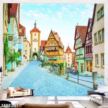 Tranh ngôi làng Châu Âu 15933NT