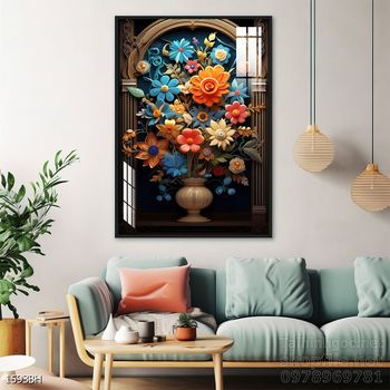 Tranh bình hoa đẹp tinh tế mẫu mới nhất