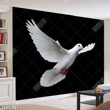 Tranh chim bồ câu trắng