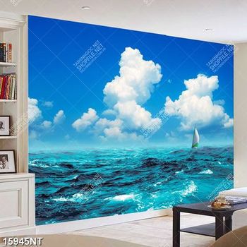 Tranh biển trời trong xanh 15945NT