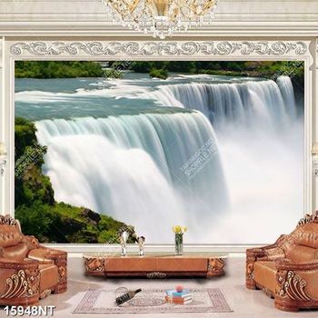 Tranh thác nước chảy trắng xóa 15948NT