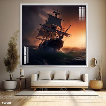 Tranh thuận buồm xuôi gió trang trí tường nhà