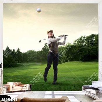 Tranh cô gái chơi golf