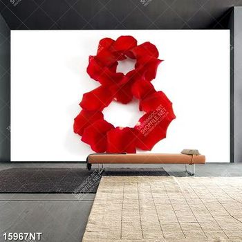 Tranh cánh hoa hồng xếp hình số 8