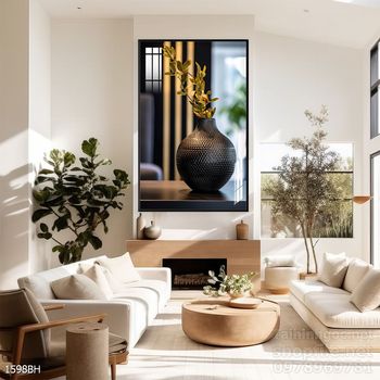 Mẫu tranh bình hoa nghệ thuật decor tường