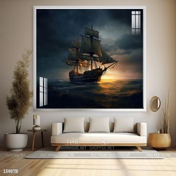 Tranh thuận buồm xuôi gió treo tường