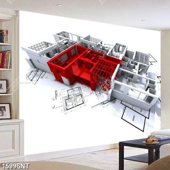 Tranh mô hình 3D ngôi nhà 15996NT