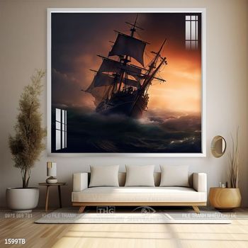 Tranh thuận buồm xuôi gió đẹp