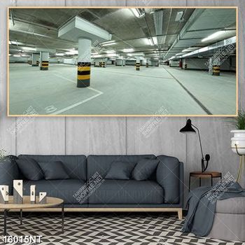 Tranh tầng hầm đậu xe 16015NT