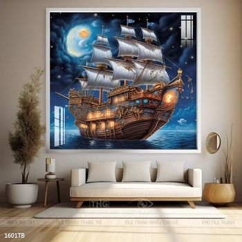 Tranh phong thủy thuận buồm xuôi gió tài lộc đẹp