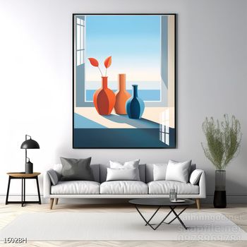 Tranh bình hoa đẹp trang trí tường