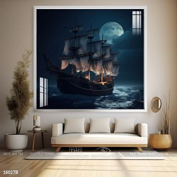 Tranh thuyền buồm và cảnh biển