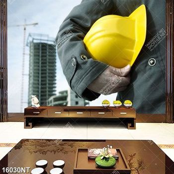 Tranh chiếc mũ bảo hộ màu vàng