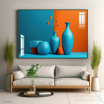 Mẫu tranh bình hoa nghệ thuật decor trang trí tường
