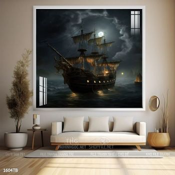 Tranh thuận buồm xuôi gió cánh buồm vàng đẹp nhất