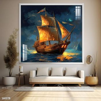 Tranh thuận buồm xuôi gió treo tường đẹp