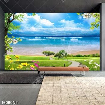 Tranh file gốc biển trời trong xanh