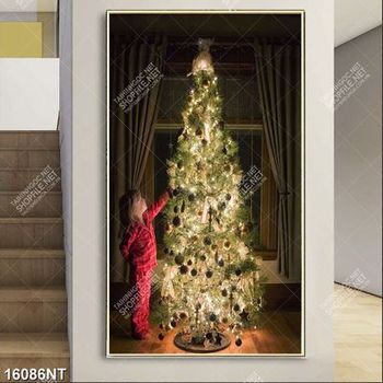 Tranh cây thông noel