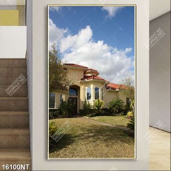 Tranh ngôi nhà màu vàng 16100NT