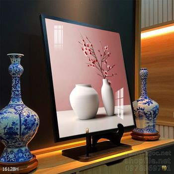 Tranh bình hoa hiện đại treo tường sang trọng ý nghĩa