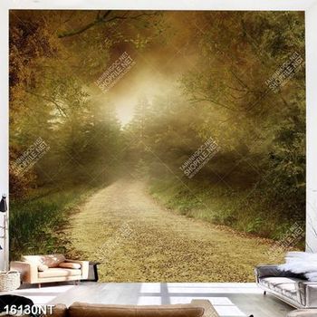 Tranh nghệ thuật con đường đi qua khu rừng