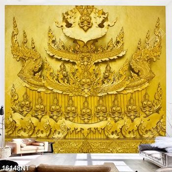 Tranh phật màu vàng gold
