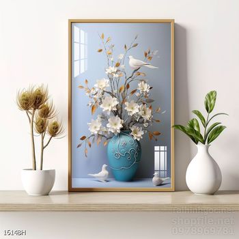Tranh bình hoa trang trí phòng khách, phòng ăn đẹp