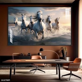 Tranh ngựa bát mã trang trí tường nhà