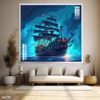 Tranh thuận buồm xuôi gió trang trí tường nhà