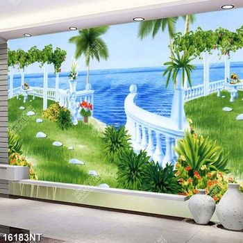 Tranh biển nước xanh file psd