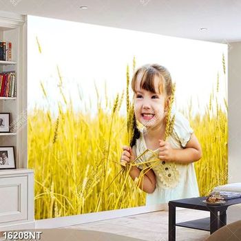 Tranh cô bé bên cánh đồng lúa mạch