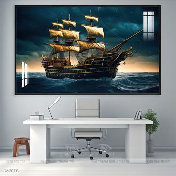 Tranh thuận buồm xuôi gió treo tường