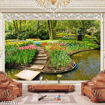 Tranh công viên hoa tulip