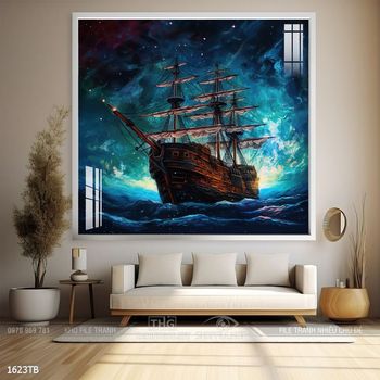 Tranh phong thủy thuận buồm xuôi gió tài lộc đẹp