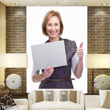 Tranh người phụ nữ cười tươi