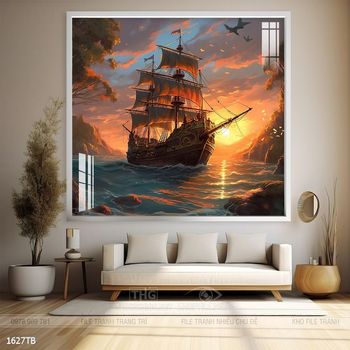 Tranh thuận buồm xuôi gió treo tường đẹp