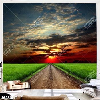 Tranh con đường và bầu trời nghệ thuật 16280NT