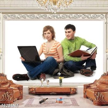 Tranh hai bạn trẻ