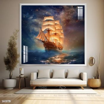 Tranh thuận buồm xuôi gió trang trí tường nhà