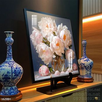 Tranh bình hoa đẹp decor trang trí tường
